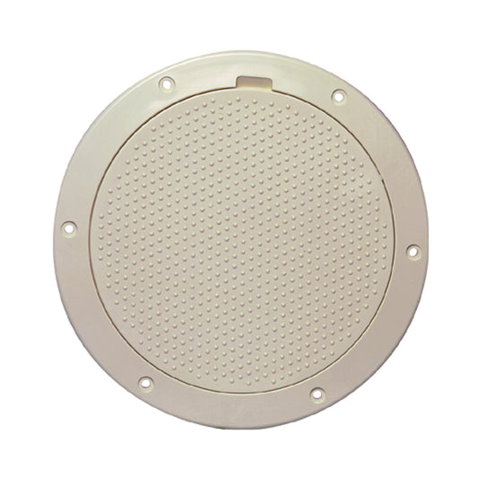 Beckson 6" Non-Skid Pry-Out Deck Plate - Beige