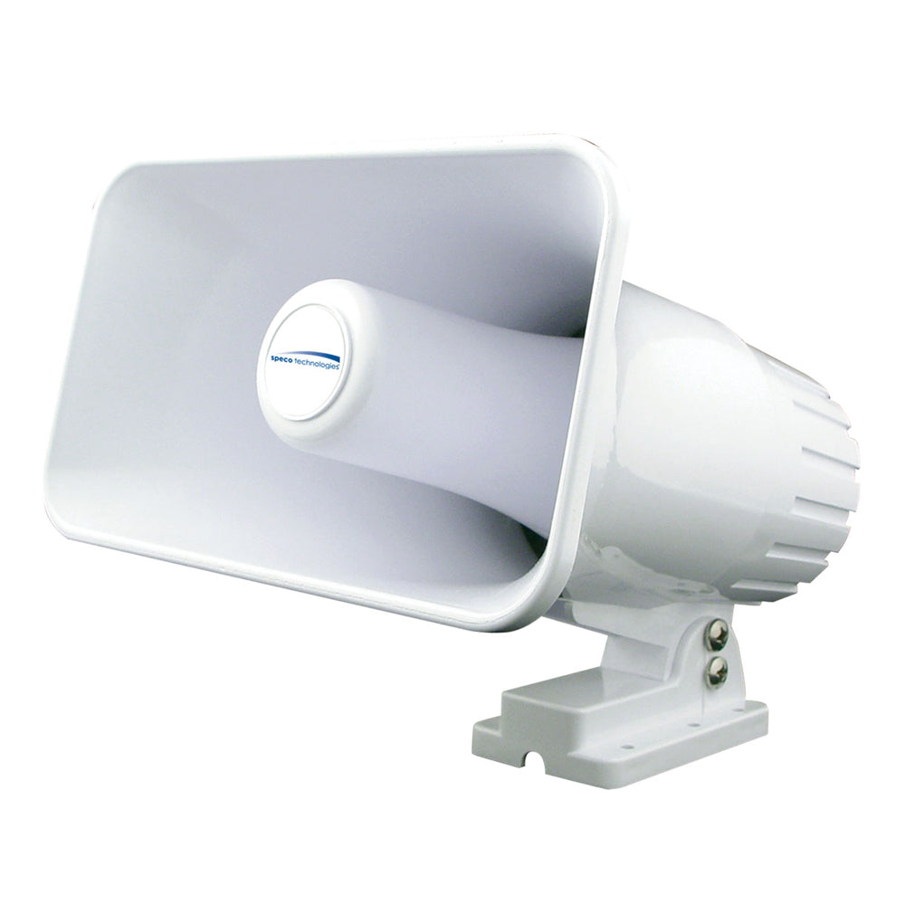 Speco 4" x 6" Weatherproof PA Speaker Horn - White