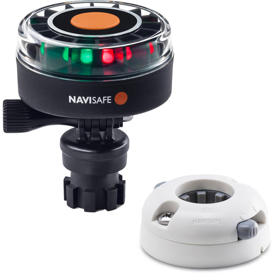 Navisafe Navilight 2NM Tricolor w/Navimount Base & Horizontal Mount - White