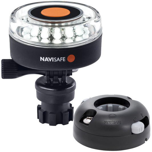 Navisafe Navilight 360&deg; 2NM White w/Navimount Base & Horizontal Mount - Black