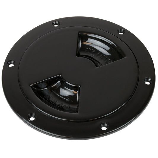 Sea-Dog Smooth Quarter Turn Deck Plate - Black - 5"